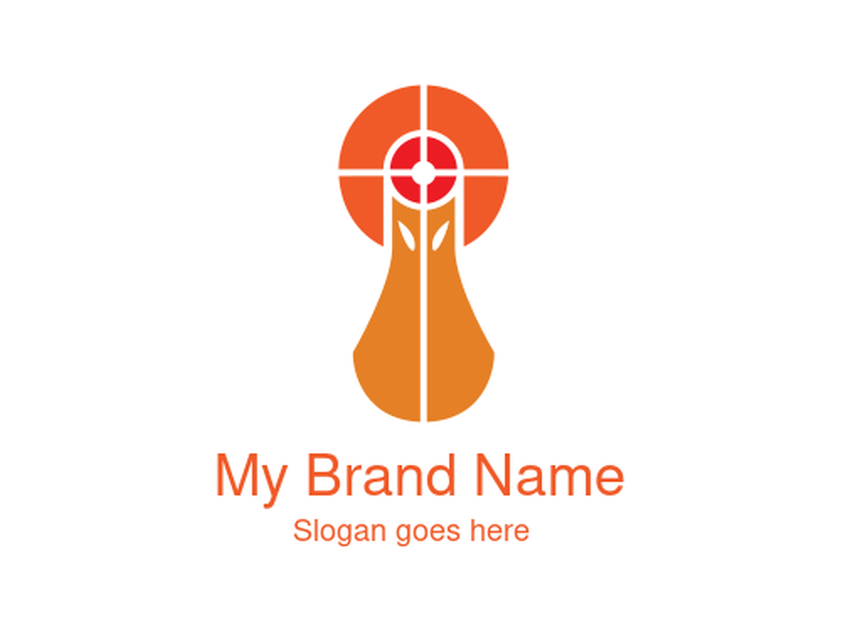 Modern Keyhole and Target Logo for Security, Cyber Defense, and Access Control Brands